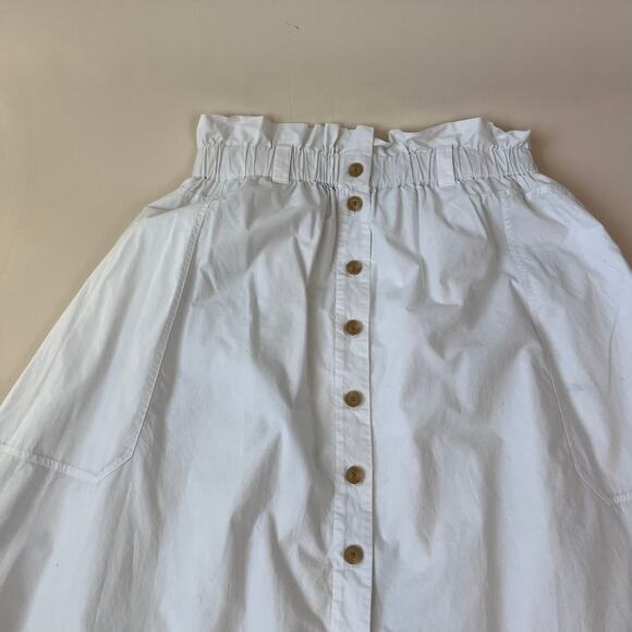 Everlane White Button-Front Mini Skirt - Picture 7 of 12